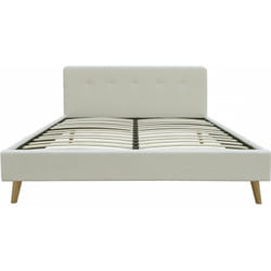 Letto in tessuto riccio 'Nemo' 160x200 - Crema