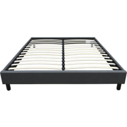 Habitat Et Jardin - Base letto in tessuto 'Andy' - 140 x 190 cm - Grigio antracite