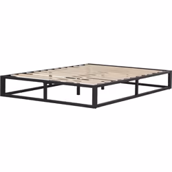 Struttura letto in metallo 140 x 190 cm - Nero