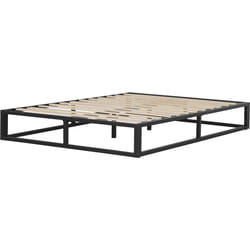 Struttura letto in metallo 140 x 190 cm - Nero