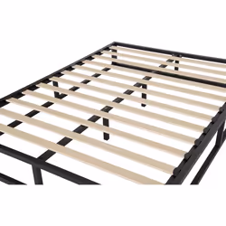 Struttura letto in metallo 140 x 190 cm - Nero - Vista aggiuntiva 4