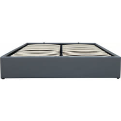 Letto matrimoniale in PVC Ava con contenitore - 140 x 190 cm - Grigio