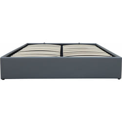 Letto matrimoniale in pvc Ava con contenitore - 160 x 200 cm - Grigio