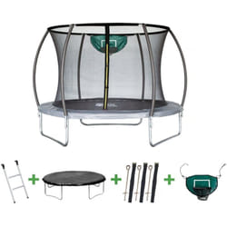 Habitat Et Jardin - Trampolino con rete interna e cestino 'jumper' Ø3,05 - Grigio