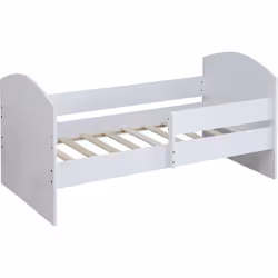 Letto per bambini "Victoria" con barriera - Legno - Bianco - 80 x 160 cm