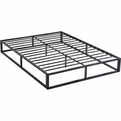 Struttura letto a piattaforma - 140 x 190 x 25 cm - Nero - Peso 19 kg - Carico massimo 200 kg - Antiruggine Struttura letto i ...