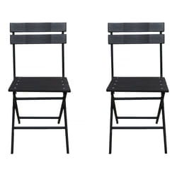 Set di 2 sedie da giardino pieghevoli in plastica &quot;Tenerife&quot; - Grigio antracite