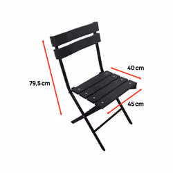 Set di 2 sedie da giardino pieghevoli in plastica "Tenerife" - Grigio antracite - Vista aggiuntiva 4