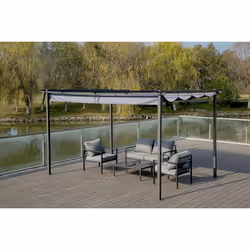 Pergola con tetto retrattile - 3 x 4 m - Antracite