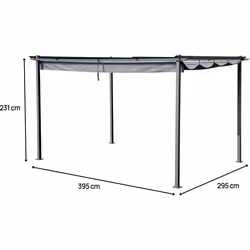 Pergola con tetto retrattile - 3 x 4 m - Antracite