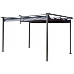 Habitat Et Jardin - Pergola con tetto retrattile - 3 x 4 m - Grigio