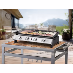 Plancha a gas 4 fuochi &quot;Jolly&quot; - 10 Kw - Grigio