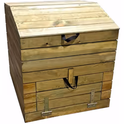 Bidone per compostaggio in legno - Douglas - 80 x 80 x 85 cm - 0,512 m3 - Apertura dall'alto Compostiera in legno - Douglas - ...