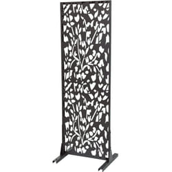 Habitat Et Jardin - Recinzione decorativa in metallo Flower 50 x 150 cm - Antracite