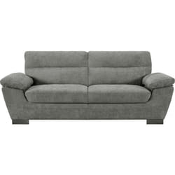 Divano fisso in tessuto "Dallas" - 210 X 88 X 90 cm - 3 posti - Grigio