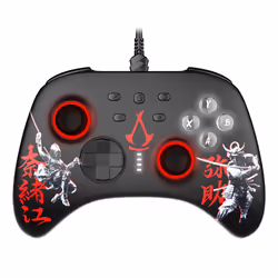 Freaks and Geeks 803690b, Gamepad, Android, Nintendo Switch, PC, D-pad, Pulsante Turbo, Cablato, USB, Nero, Rosso