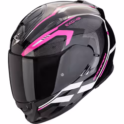 Scorpion Exo-491 Kripta Casco, nero-bianco-rosa, dimensione S per uomo