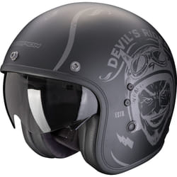 Scorpion Belfast Evo Romeo Casco Jet, nero-argento, dimensione L per uomo
