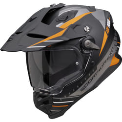 Scorpion ADF-9000 Air Feat Casco da motocross, nero-arancione-argento, dimensione L per uomo
