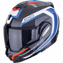 Scorpion EXO Tech Evo Carbon Cosy Casco, nero-rosso-blu, dimensione S per uomo - Vista aggiuntiva 2