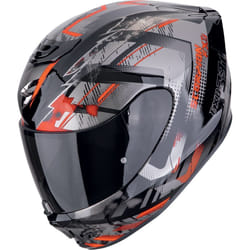 Scorpion EXO-391 Clutter Casco, nero-grigio-rosso, dimensione L per uomo