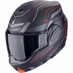 Scorpion EXO Tech Evo Conquer Casco, nero-rosso, dimensione L per uomo - Vista aggiuntiva 2