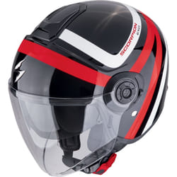 Scorpion EXO-City II Riva Casco Jet, nero-rosso, dimensione S per uomo