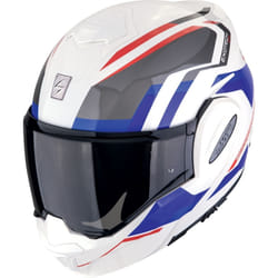Scorpion EXO Tech Evo Furio Casco, bianco-rosso-blu, dimensione L per uomo