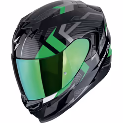 Scorpion EXO-520 Evo Air Sensus Casco, nero-verde, dimensione XS per uomo