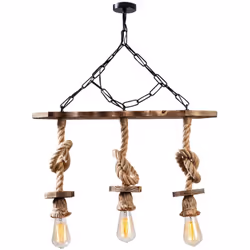 Porta un tocco di autenticità al tuo interno con questa elegante lampada a sospensione rustica. La sua combinazione di corde ...