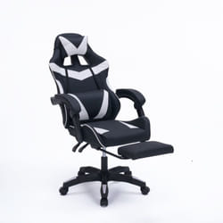 Concept-usine - Sedia da gioco ergonomica reclinabile bianca e nera Altair