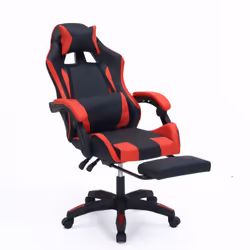 Sedia da gioco da ufficio ergonomica reclinabile nera e rossa Pensata per accompagnare le tue lunghe sessioni di lavoro o di ...