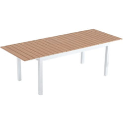Concept-usine - Tavolo da giardino allungabile a 8 posti in alluminio e legno madeira