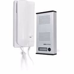 Citofono audio a 2 fili, con piastra per montaggio a parete, consente l'apertura della porta con trasformatore integrato, 1 m ...