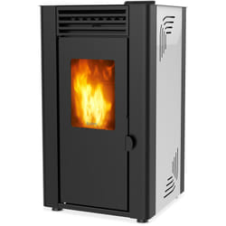 Supra - Stufa a pellet di legno bianco da 8kw - orphee 8 blanc