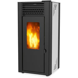 Stufa a pellet di legno bianco da 11,9kw - orphee 12 blanc - supra