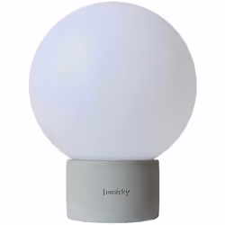 LAMPADA DA TAVOLO A LED: Terra Concrete è una lampada da tavolo a LED senza filo con una base in pietra calcarea e una base a ...