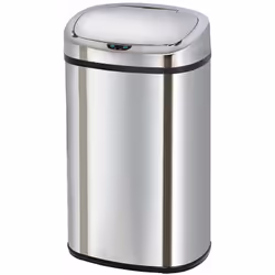 Cestino automatico rettangolare con reggiatura. Capacità 58 L. Modello MAJESTIC in acciaio inox. Finitura lucida a specchio. ...