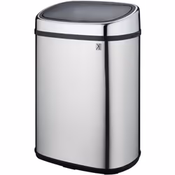 Pattumiera da cucina rettangolare one touch con maniglia per contenere la borsa. Capacità 48 lt. Modello CITY in acciaio inox ...