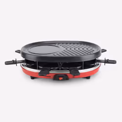 H.Koenig RP412 griglia per raclette 8 persona(e) 900 W Nero, Grigio, Rosso - Vista aggiuntiva 4