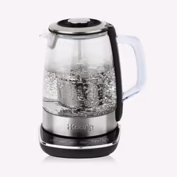 H.Koenig TI600 teiera in vetro per la preparazione del tè 1,5 L 2200 W Nero, Acciaio inox, Trasparente - Vista aggiuntiva 4