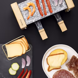 H.Koenig WOD2 griglia per raclette 2 persona(e) 350 W Nero, Grigio, Bianco, Legno - Vista aggiuntiva 5