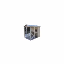Pollaio grande Foresta 2 piani tetto apribile - 3,90 mq Ideale per 6-10 animali Materiale: legno Colore: naturale Spessore pa ...
