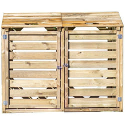 Foresta - Contenitore in legno per bidoni , pattumiere raccolta differenziata 150x90x120h