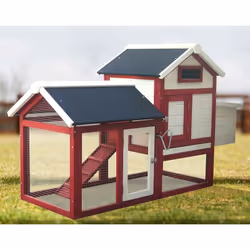 Dimensioni 1,52x0,62 CONSEGNA 15 GG. Habrita Foresta - Pollaio standard bicorpo coperto 2-3 galline. Il pollaio �� composto d ...