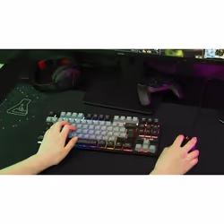 The G-Lab Keyz Caesium tastiera Gaming USB AZERTY Francese Nero, Grigio - Vista aggiuntiva 5