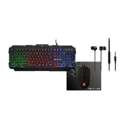 The G-Lab Combo Helium tastiera Mouse incluso Gaming USB AZERTY Francese Nero