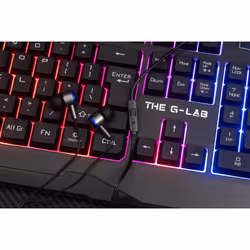 The G-Lab Combo Helium tastiera Mouse incluso Gaming USB AZERTY Francese Nero - Vista aggiuntiva 6