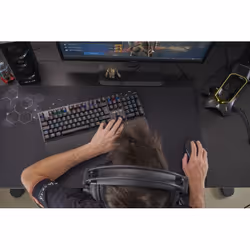 The G-Lab Keyz Carbon Evolution tastiera Gaming USB AZERTY Francese Nero - Vista aggiuntiva 4