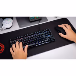 The G-Lab Keyz Caesium TKL tastiera Gaming USB AZERTY Francese Nero - Vista aggiuntiva 4